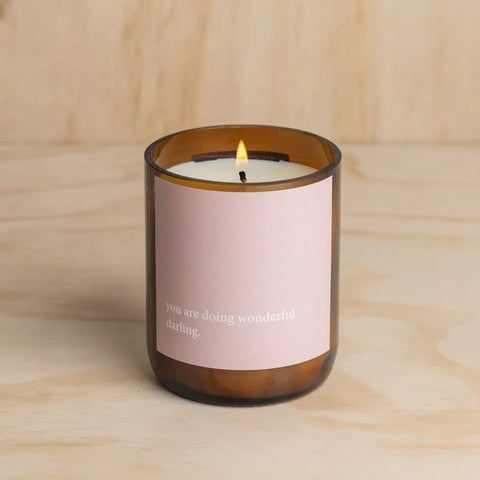 Don't Think, Just Feel Quote Candle