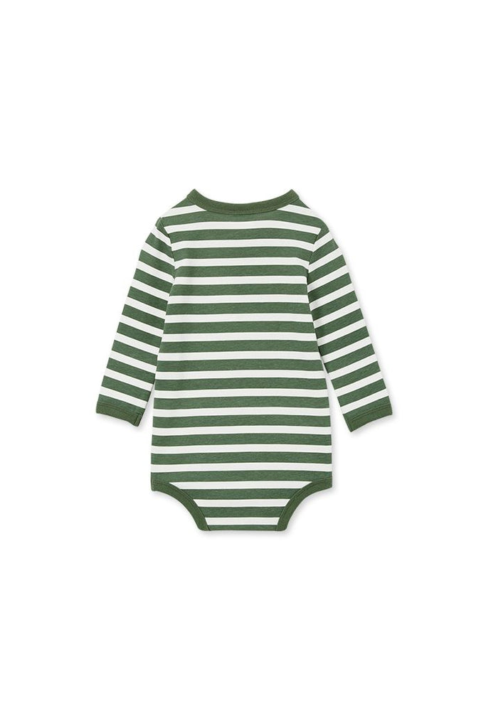 Green Stripe Henley Bubbysuit