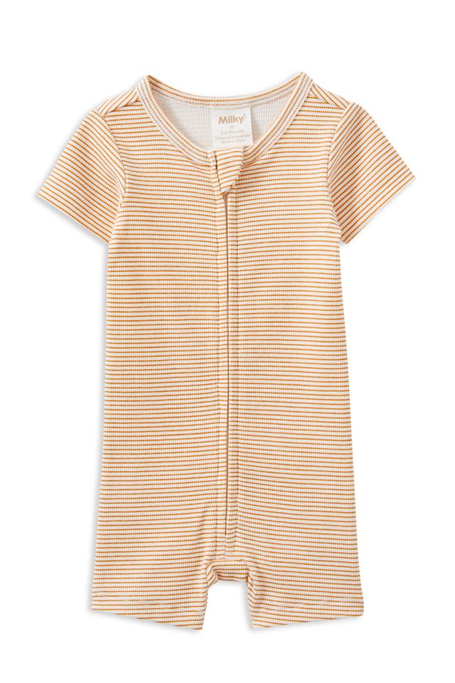 Rib Zip Short Romper