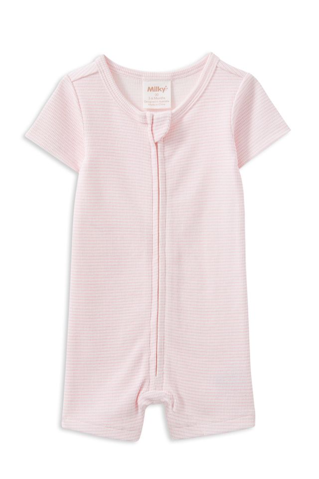 Rib Zip Short Romper