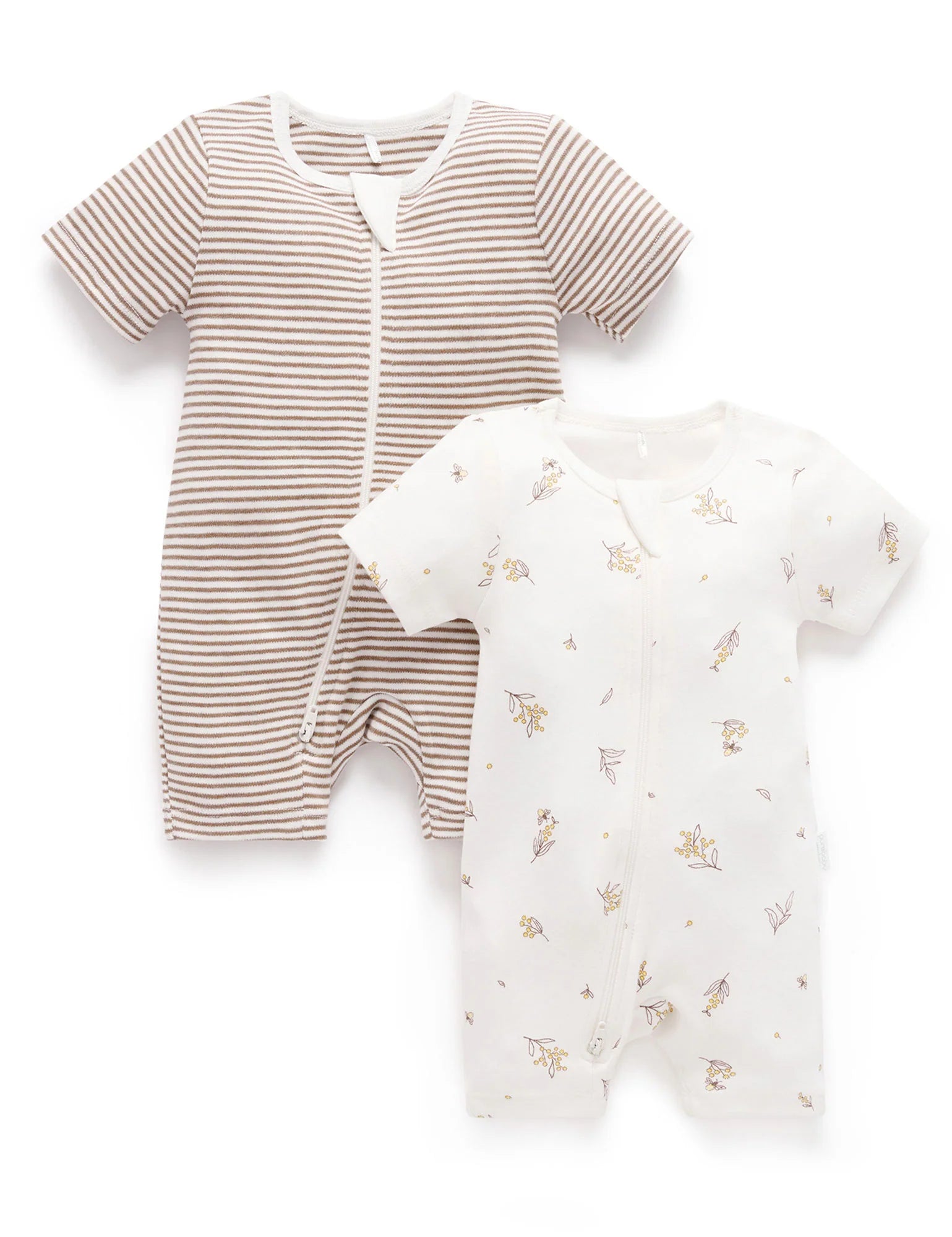 2 Pack Short Zip Growsuit