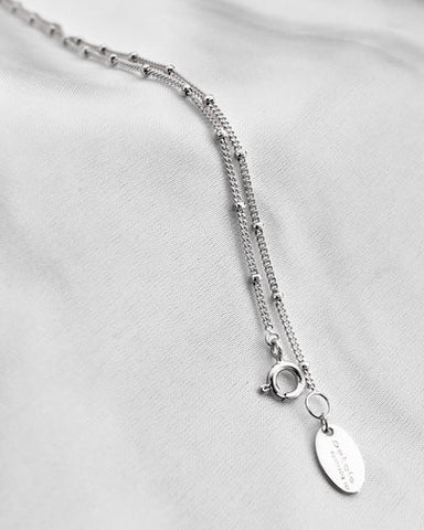 Ball Chain Necklace - 42cm Silver