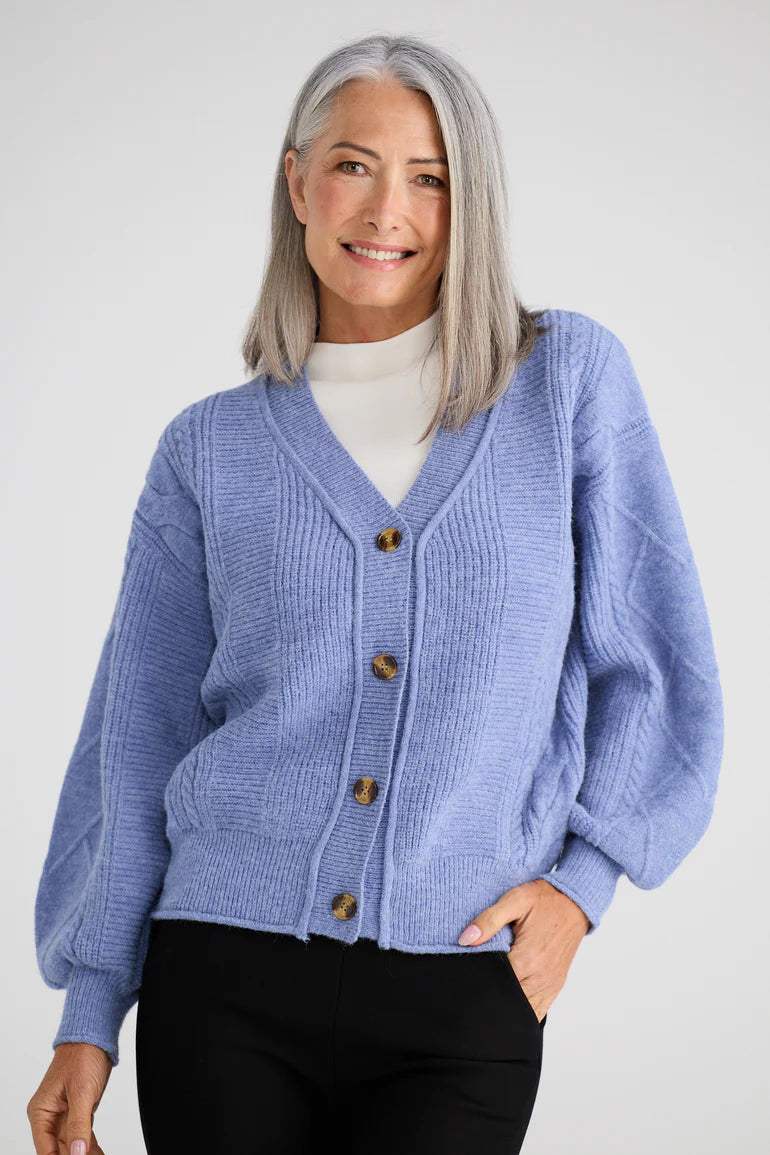 Jordi Cardi - Oat Marle/Steel Blue Marle