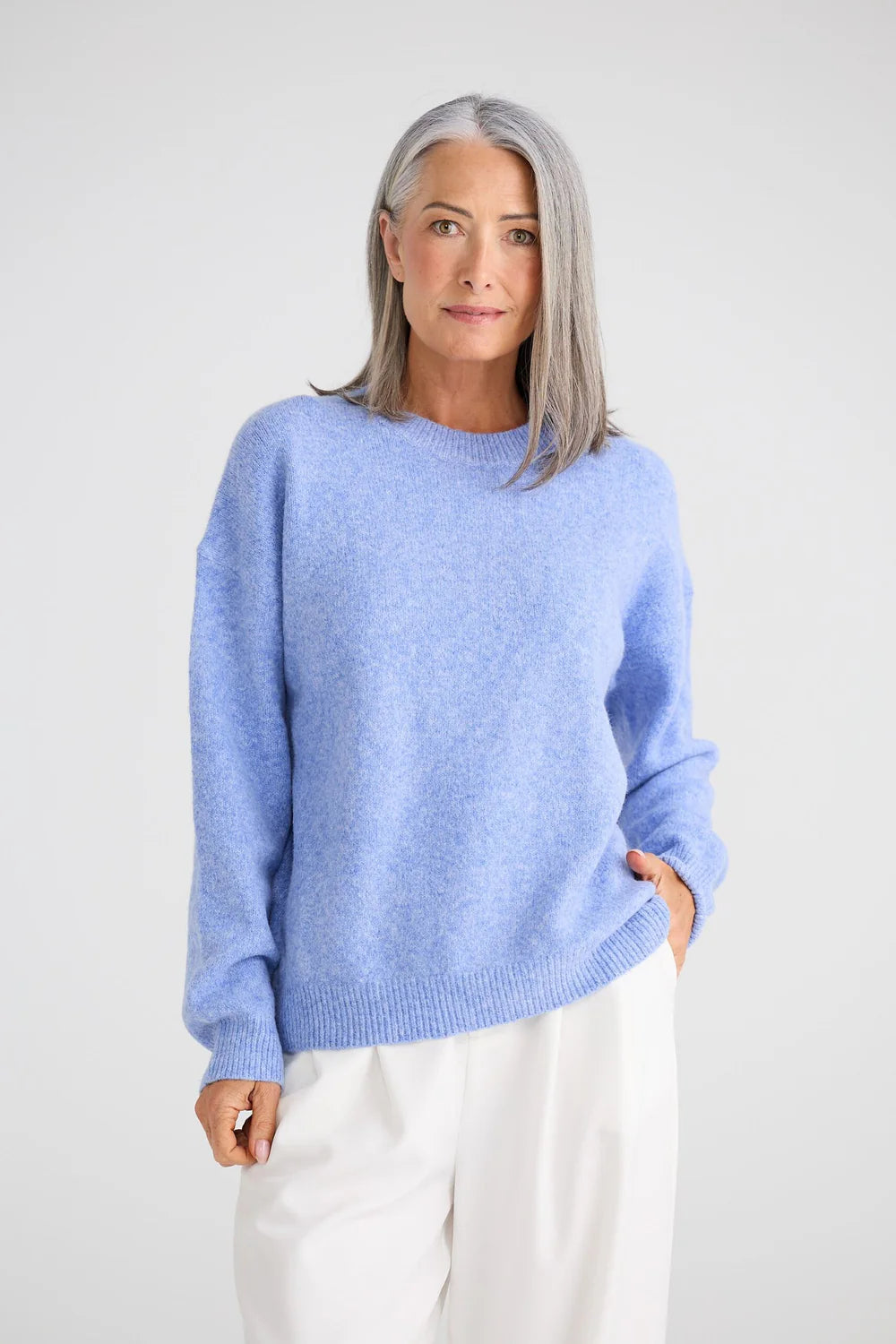 Glimmer Knit-Blue or Grey Marle