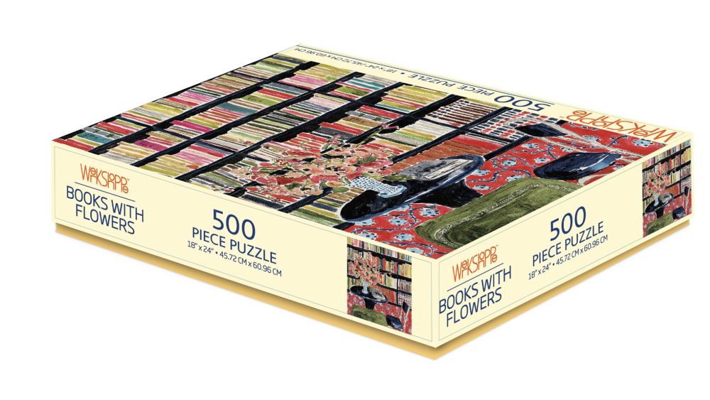 Books with Flowers 500 Pce Puzzle