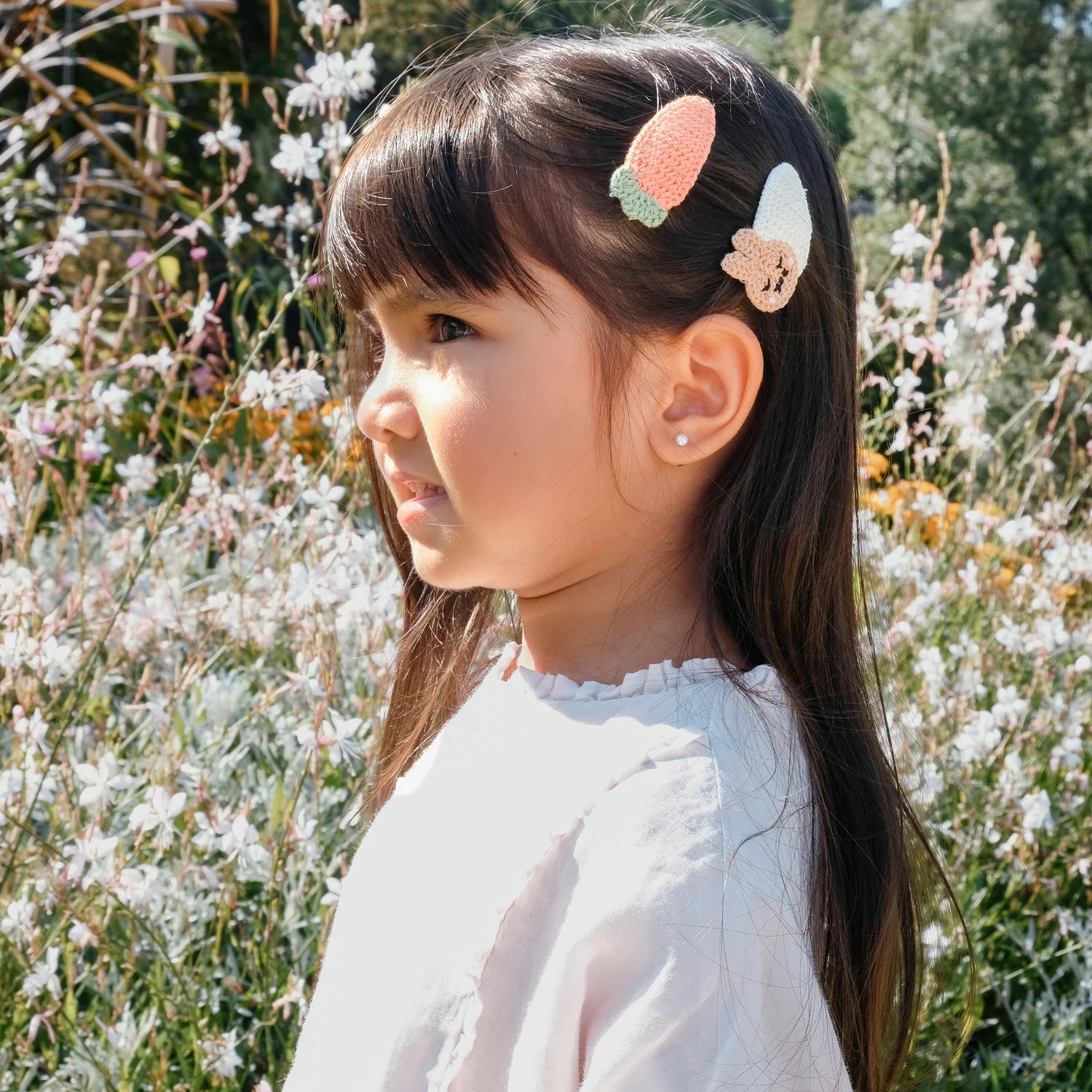 Crochet Bunny Hair Clips