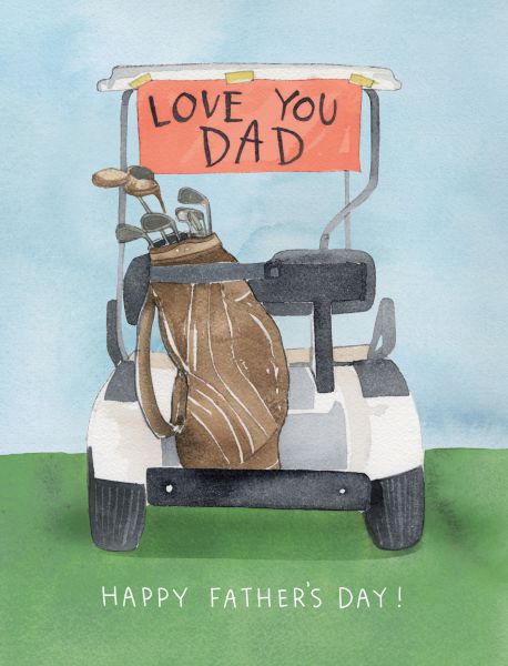 Golf Cart Dad Card