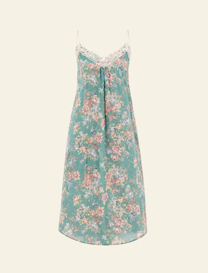 Elise Lace Front Maxi Nightie