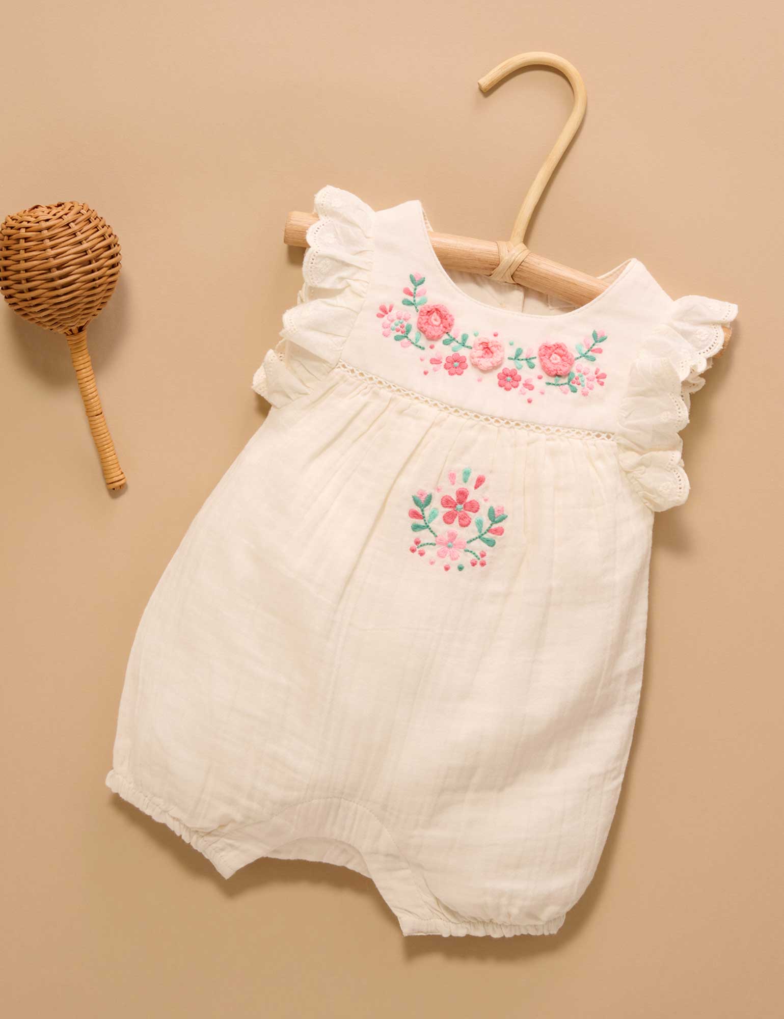 Embroidered Romper