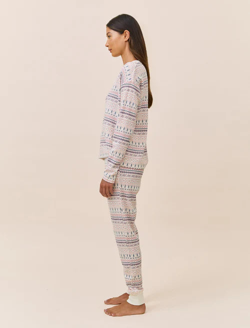 Fairisle Waffle Top & Jogger PJ