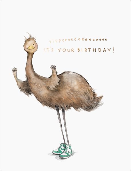 Emu Birthday Card