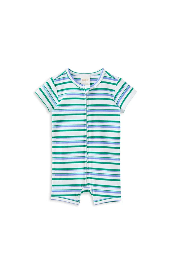 Stripe Zip Romper