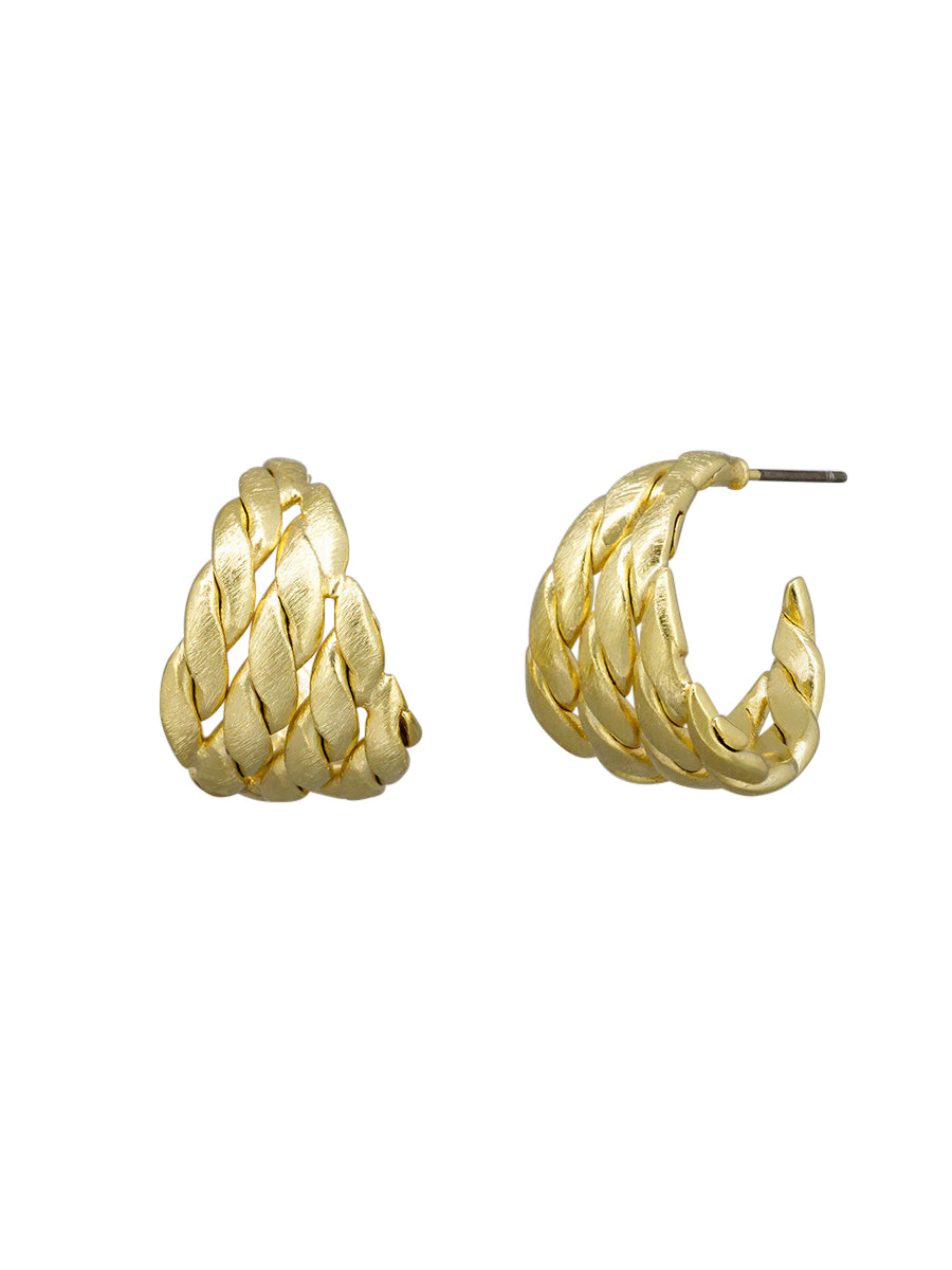 Basket Weave Hoops