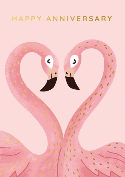 Happy Anniversary Flamingoes