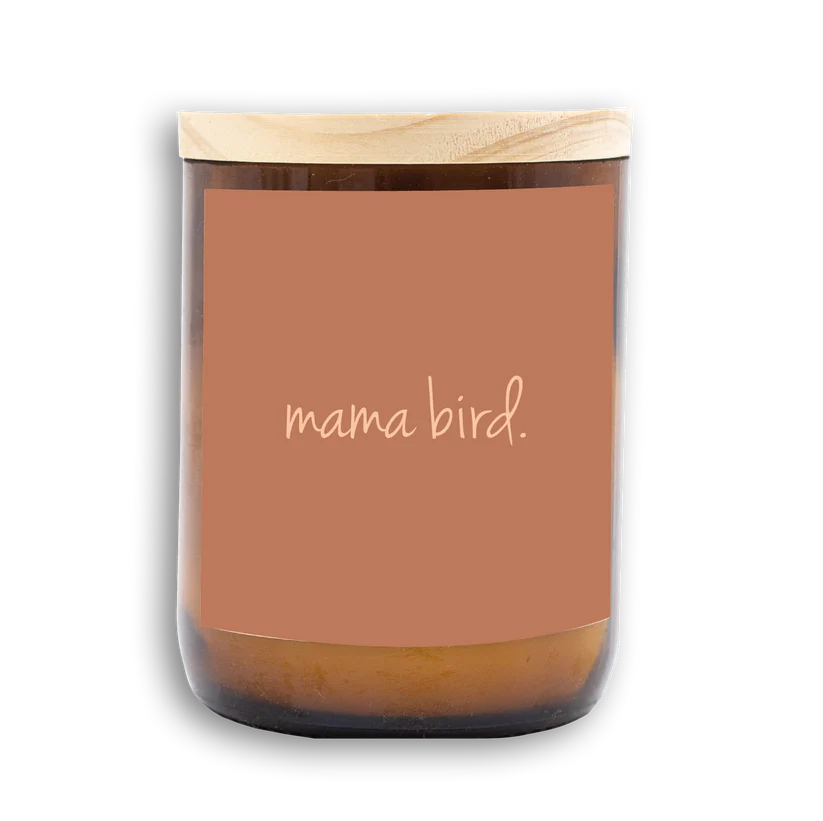 Mama Bird Quote Candle