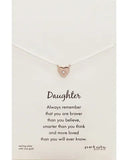 Heart Zirconia Daughter Necklace - Rose Gold