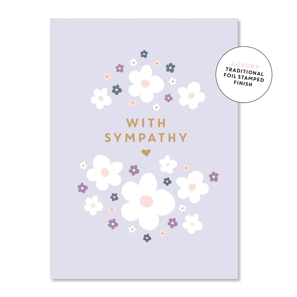 With Sympathy Lilac Card