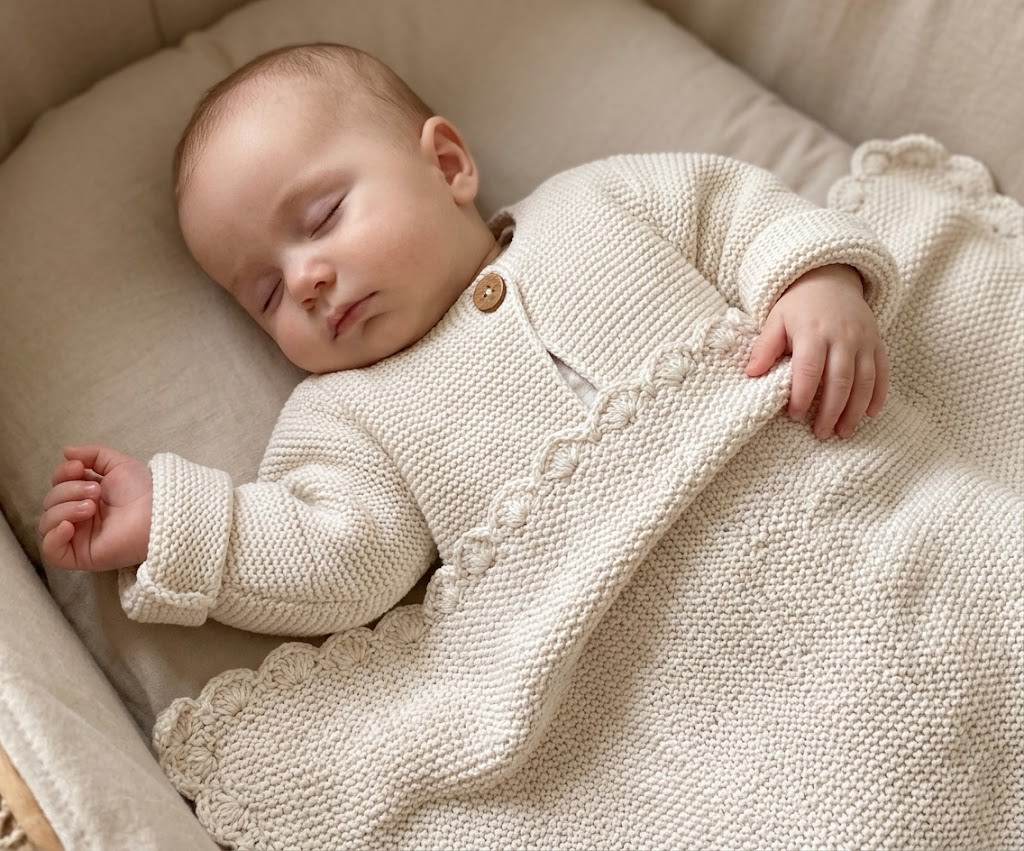 Baby Jacket - Latte/Natural/Pink Petal