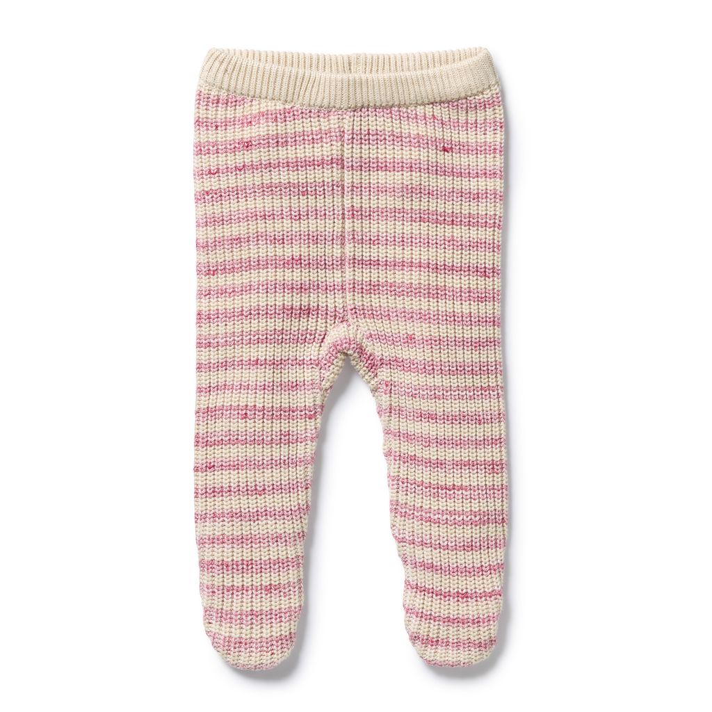 Knitted Stripe Legging with Feet