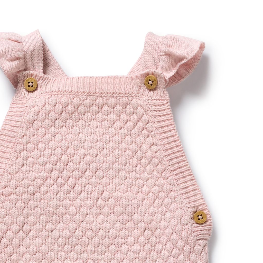 Knitted Bubble Ruffle Overall