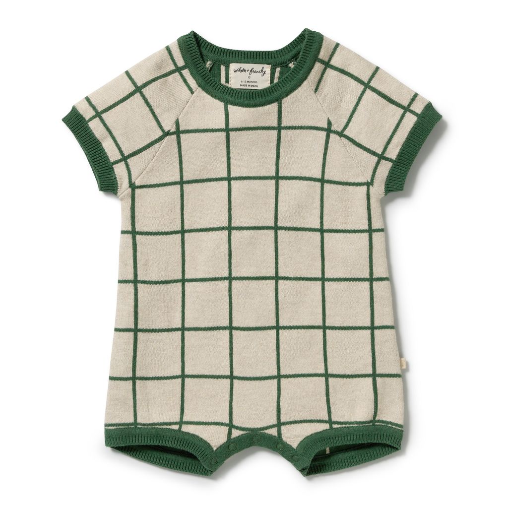 Knitted Check Growsuit