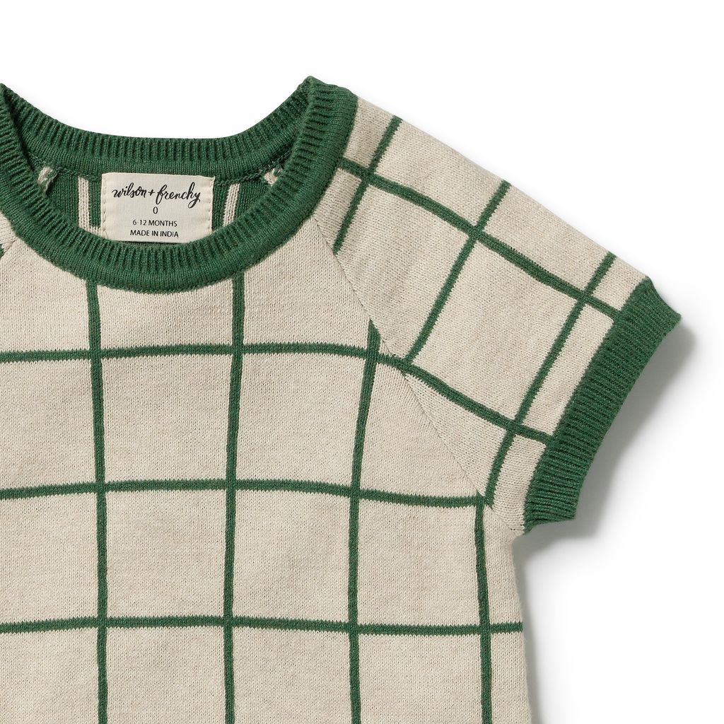 Knitted Check Growsuit
