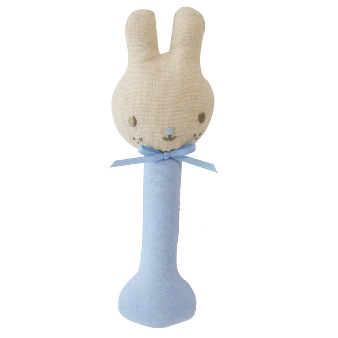 Linen Bunny Stick Rattle