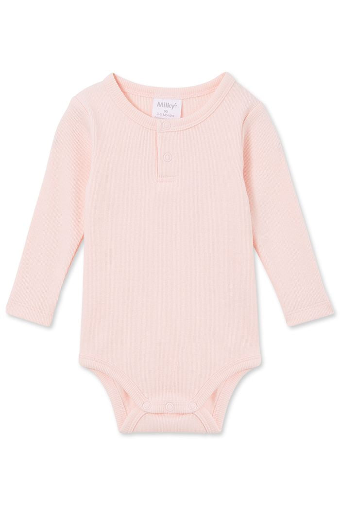Powder Pink Rib Bubbysuit