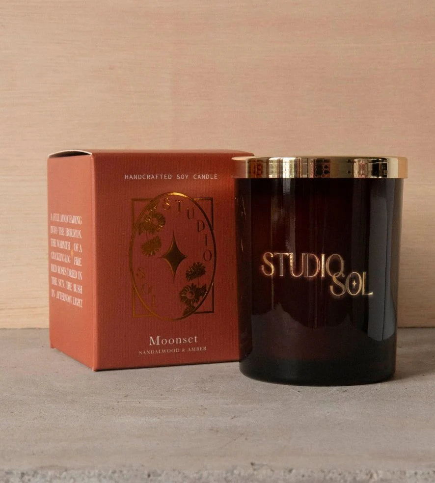 Moonset Candle - Amber + Sandalwood