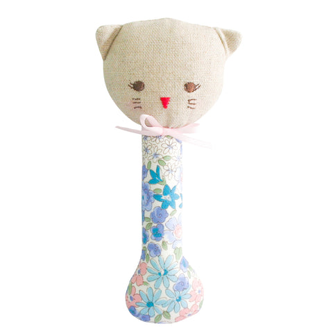 Kitty Grab Rattle-Midnight Floral