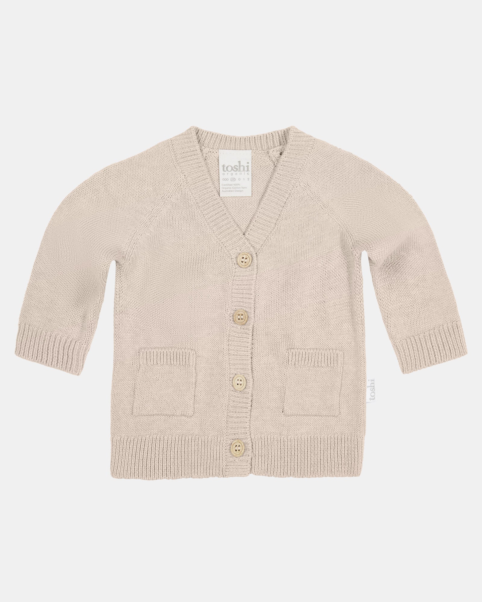 Organic Remy Oatmeal Cardigan