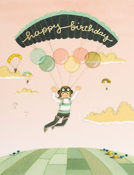 Paraglider Birthday Card