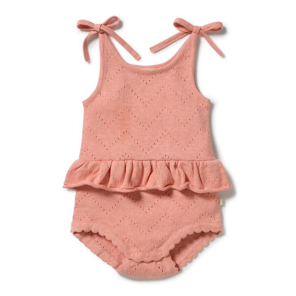 Knitted Pointelle Playsuit
