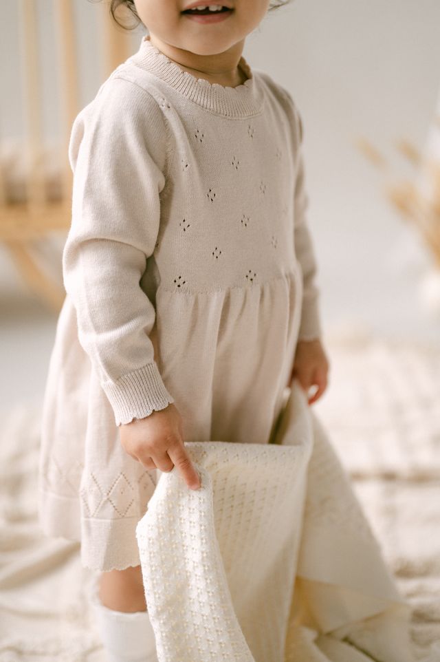 Pointelle Knit Dress