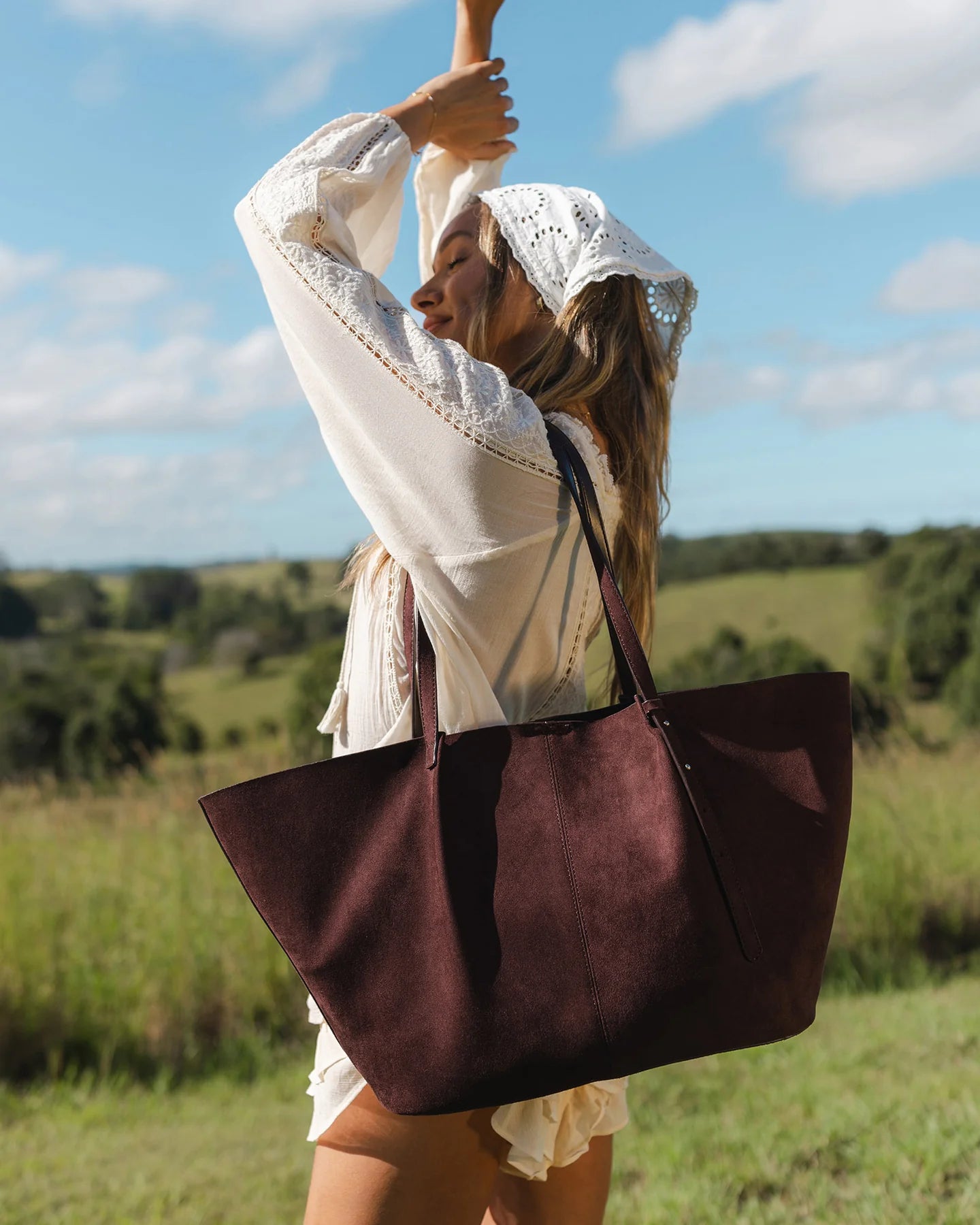 Sawyer Suedette Tote Bag