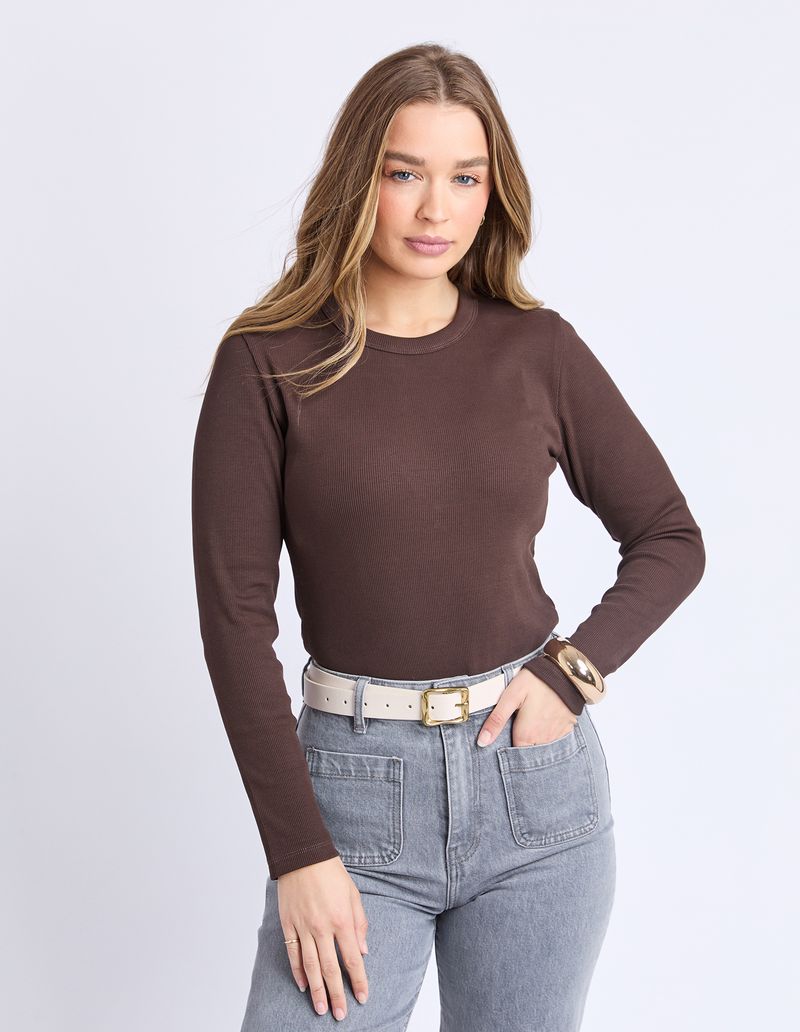 Scoop Rib Long Sleeve