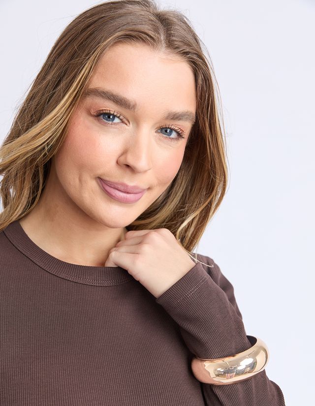 Scoop Rib Long Sleeve