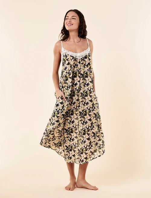 Serena Lace Front Maxi Nightie