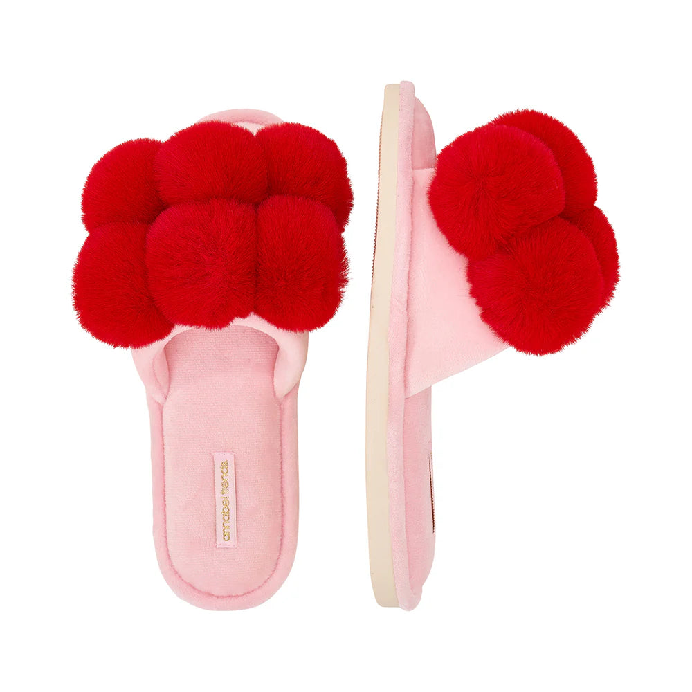 Cosy Luxe Pom Pom Slippers