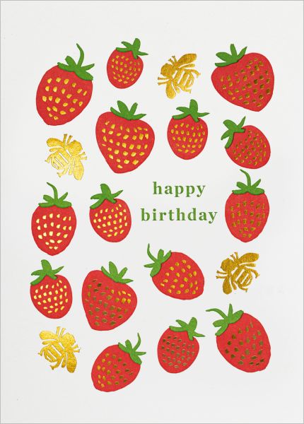 Strawberry Birthday Card