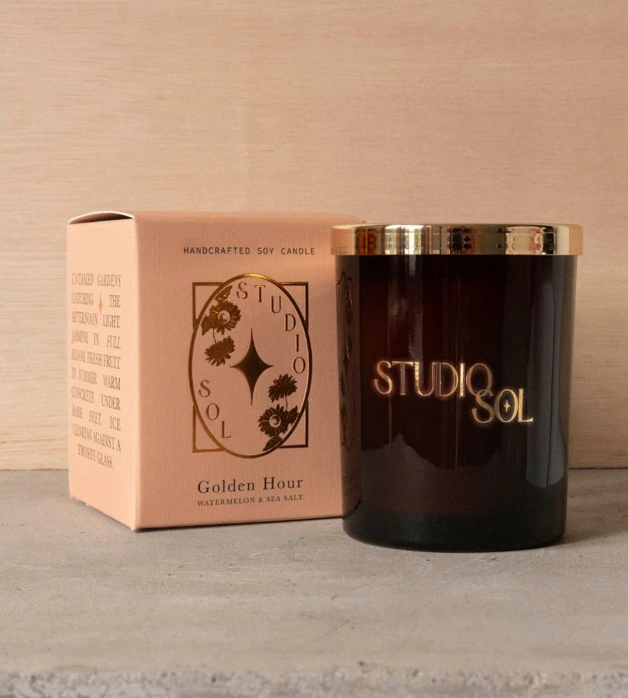 Golden Hour Candle - Watermelon + Seasalt