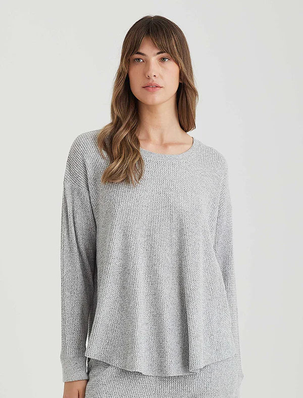 Super Soft Waffle LS Relaxed Top