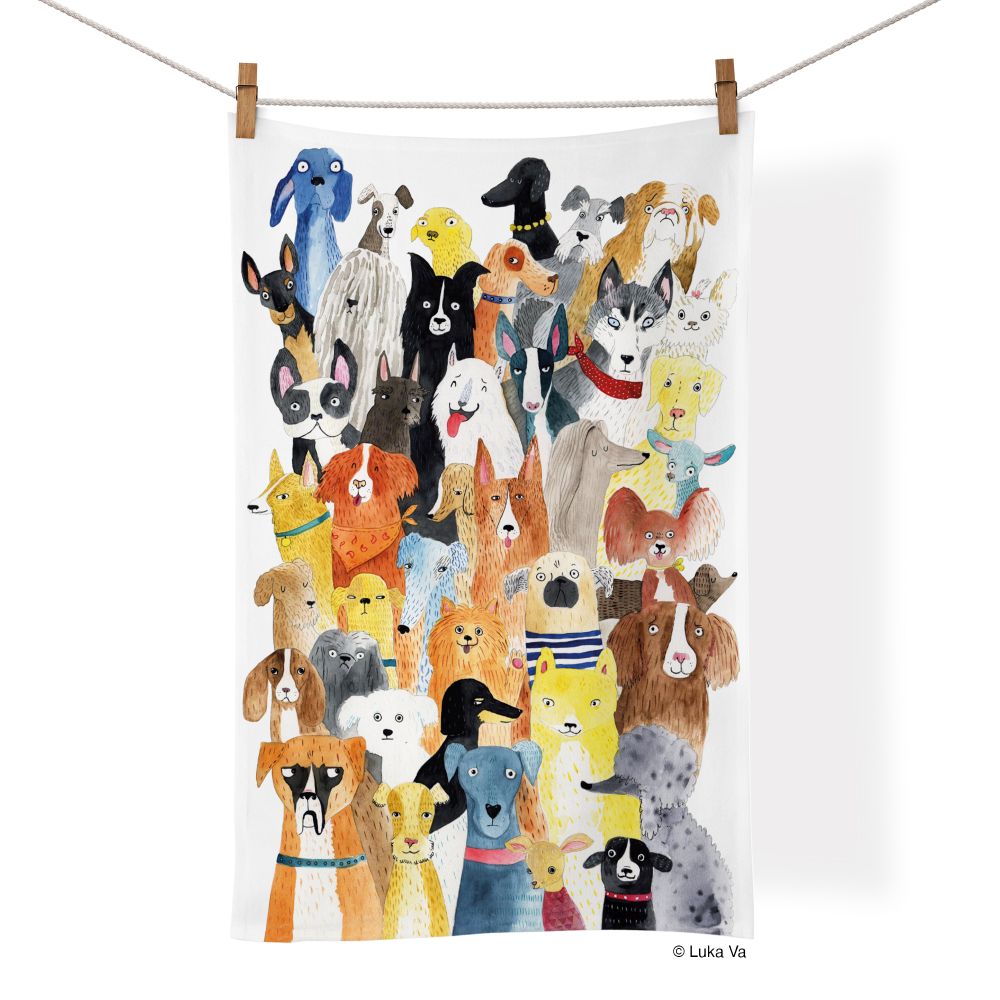 Dog Park Teatowel