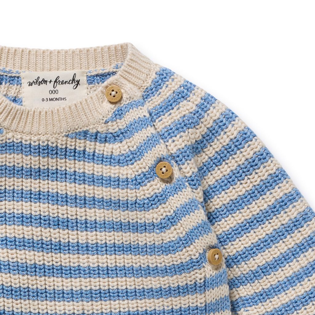 Knitted Stripe Kimono Cardigan