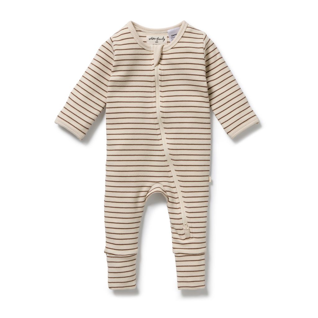 Organic Waffle Zipsuit