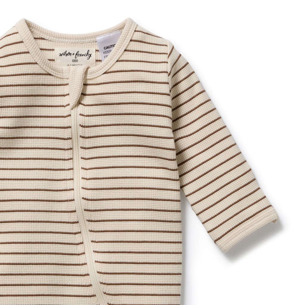 Organic Waffle Zipsuit