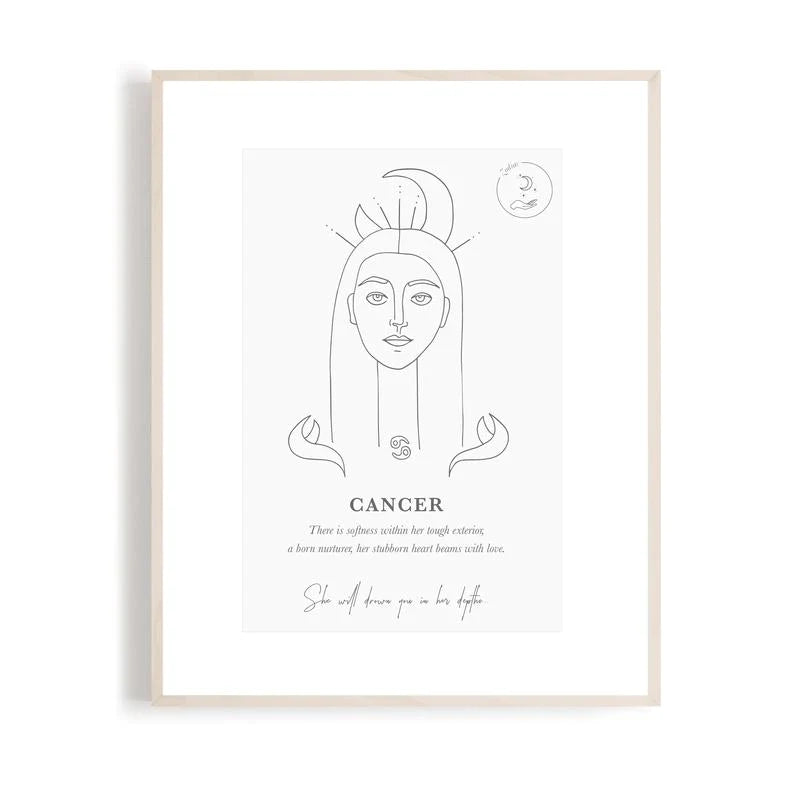 Cancer  A5 Zodiac Portrait