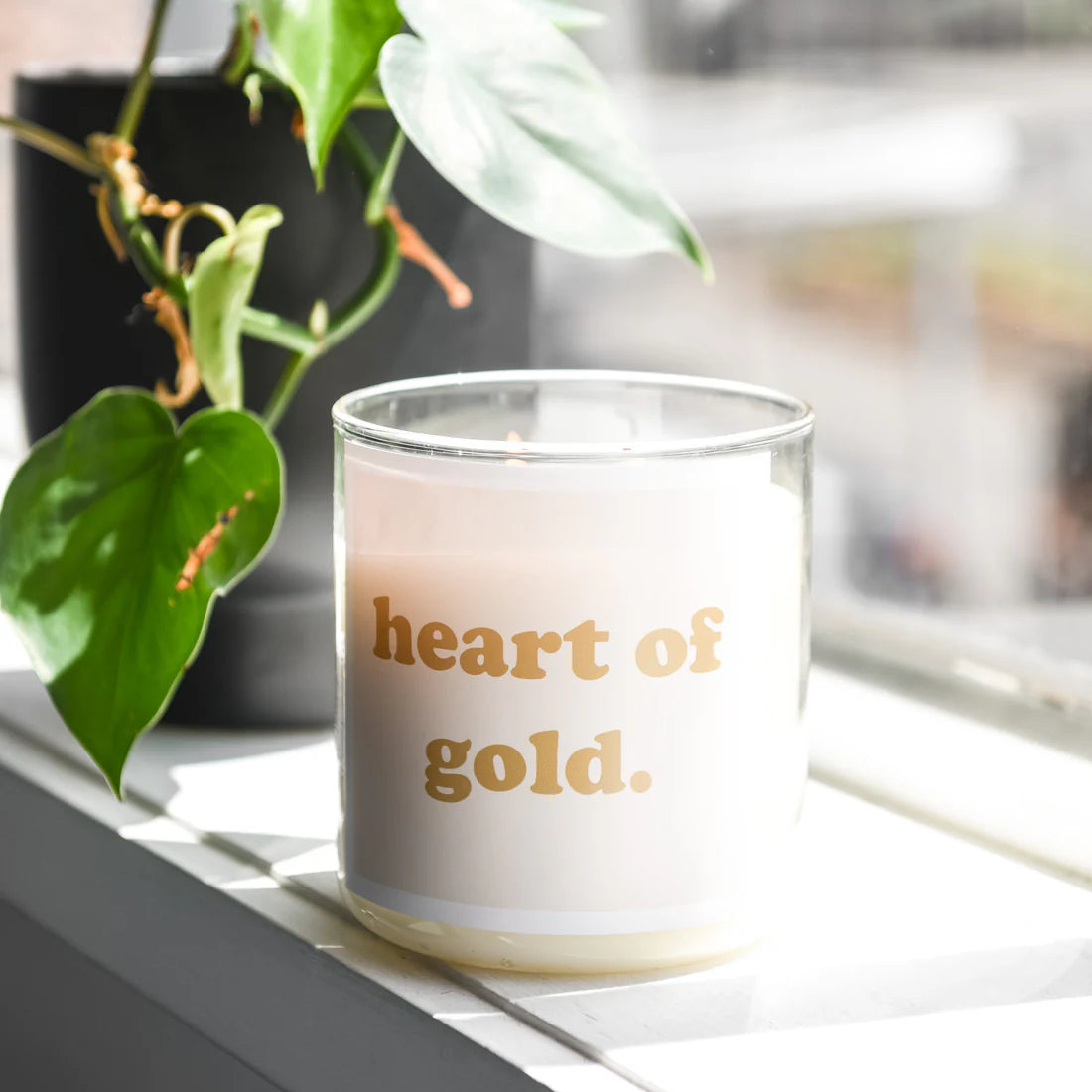 Heart of Gold Large Candle