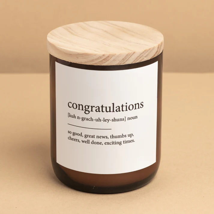 Congratulations-Dictionary Meaning Soy Candle