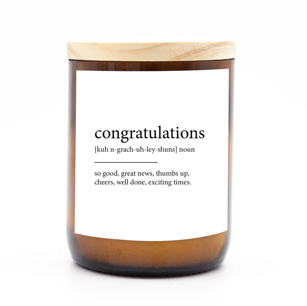 CongratulationsDictionary Meaning Soy Candle Bliss & Co.